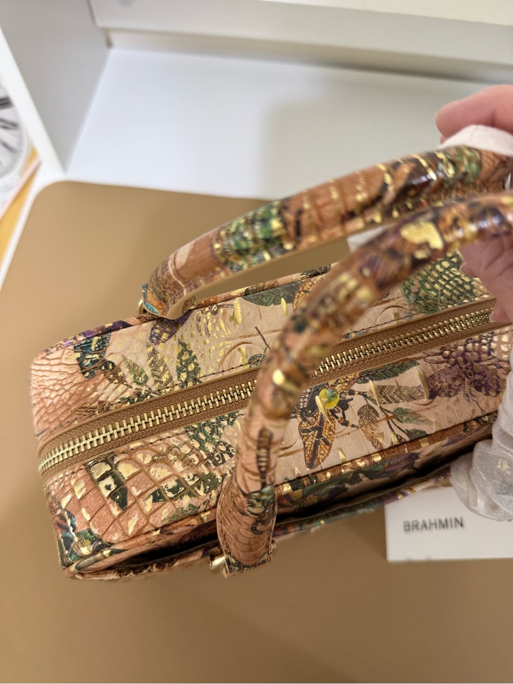 Brahmin Mara Hill Garden Melbourne Leather Satchel - Picture 7 of 14